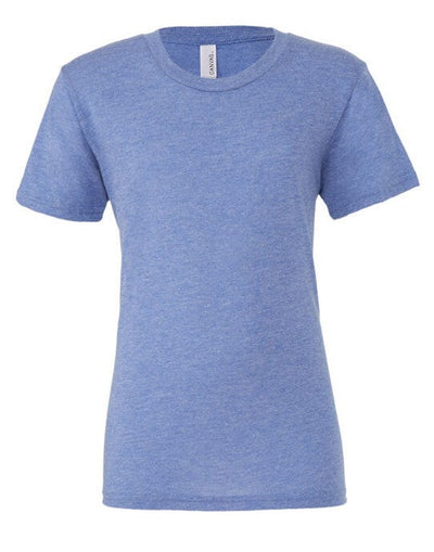 Bella + Canvas CA3413 Canvas Unisex Tri-blend S/Sleeve Tee - Blue Triblend