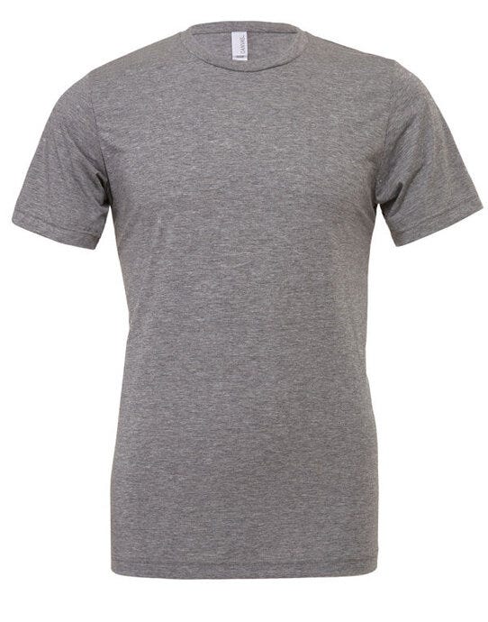 Bella + Canvas CA3413 Canvas Unisex Tri-blend S/Sleeve Tee - Grey Triblend