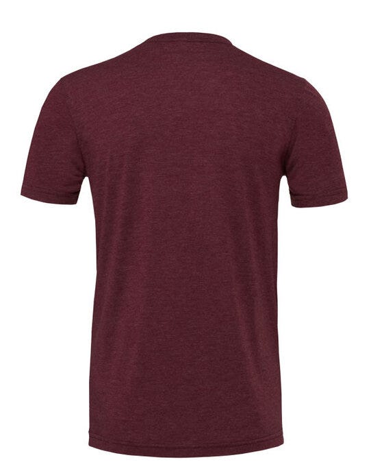 Bella + Canvas CA3413 Canvas Unisex Tri-blend S/Sleeve Tee - Maroon Triblend