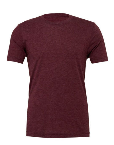 Bella + Canvas CA3413 Canvas Unisex Tri-blend S/Sleeve Tee - Maroon Triblend