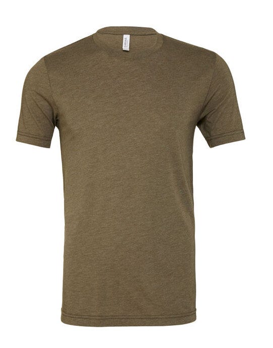 Bella + Canvas CA3413 Canvas Unisex Tri-blend S/Sleeve Tee - Olive Triblend