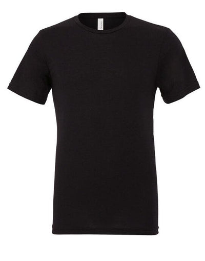 Bella + Canvas CA3413 Canvas Unisex Tri-blend S/Sleeve Tee - Solid Black Triblend