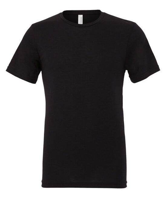 Bella + Canvas CA3413 Canvas Unisex Tri-blend S/Sleeve Tee - Solid Black Triblend