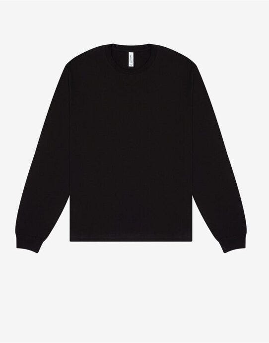 Bella + Canvas CA3511 Unisex Heavy Boxy LS Tee - Black