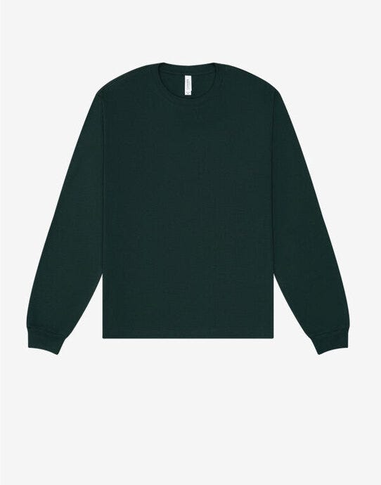 Bella + Canvas CA3511 Unisex Heavy Boxy LS Tee - Forest Green
