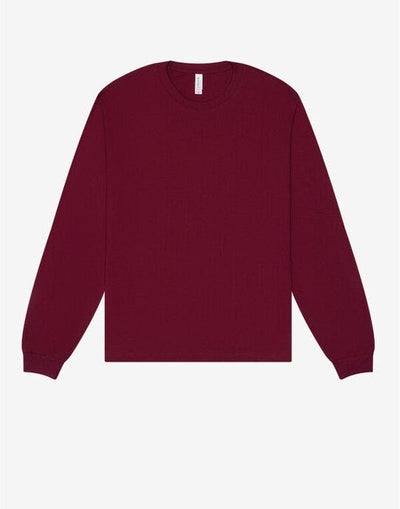 Bella + Canvas CA3511 Unisex Heavy Boxy LS Tee - Maroon
