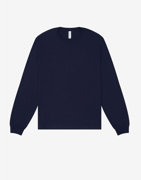 Bella + Canvas CA3511 Unisex Heavy Boxy LS Tee - Navy
