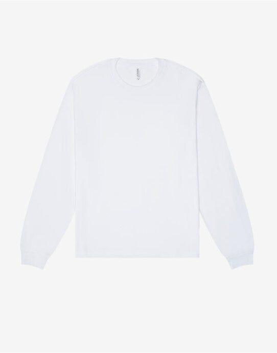 Bella + Canvas CA3511 Unisex Heavy Boxy LS Tee - White