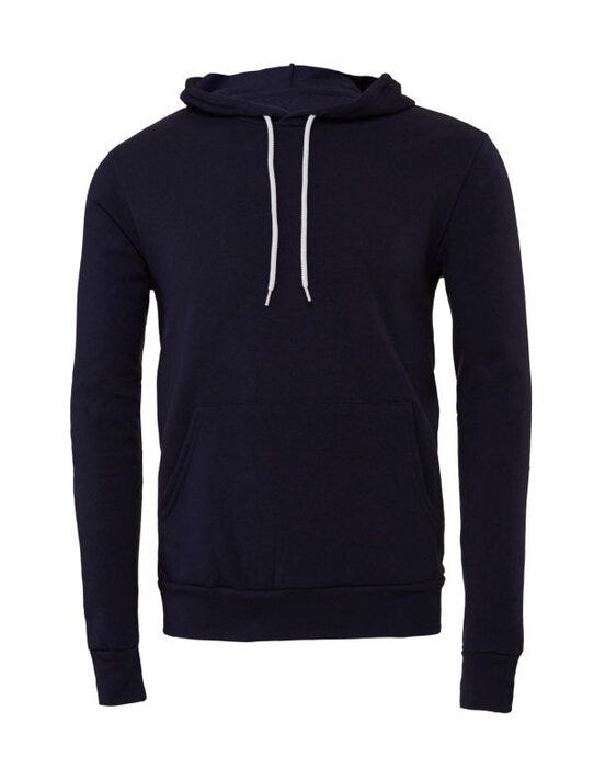 Bella + Canvas CA3719 Canvas Unisex Fleece Pullover Hoodie - Navy