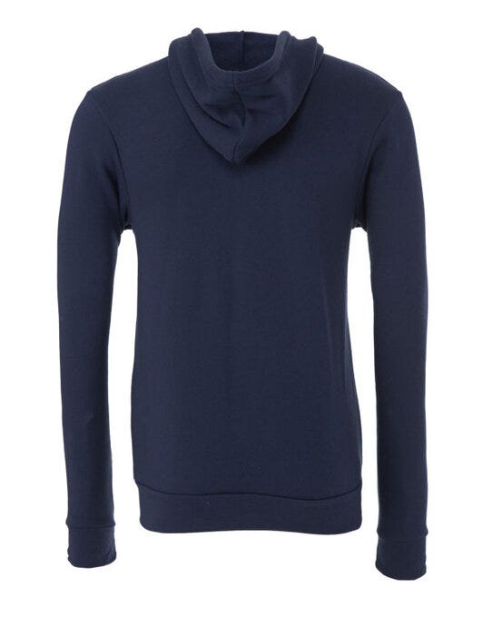 Bella + Canvas CA3739 Canvas Unisex Fleece Zip-Up Hoodie - Navy