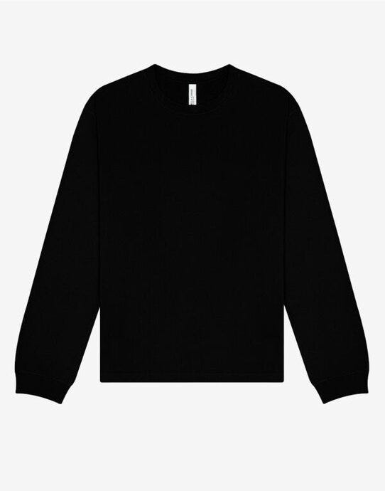 Bella + Canvas CA4651 Heavyweight LS Tee - Black