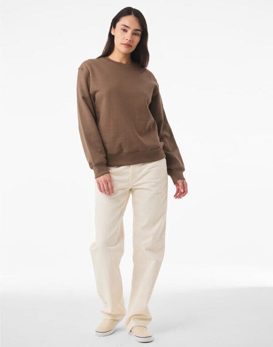 Bella + Canvas CA4711 Crewneck Heavy Sweat - Vintage Brown