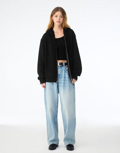 Bella + Canvas CA4739 Unisex Heavy Zip Hoodie - Black