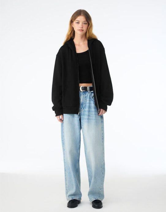 Bella + Canvas CA4739 Unisex Heavy Zip Hoodie - Black