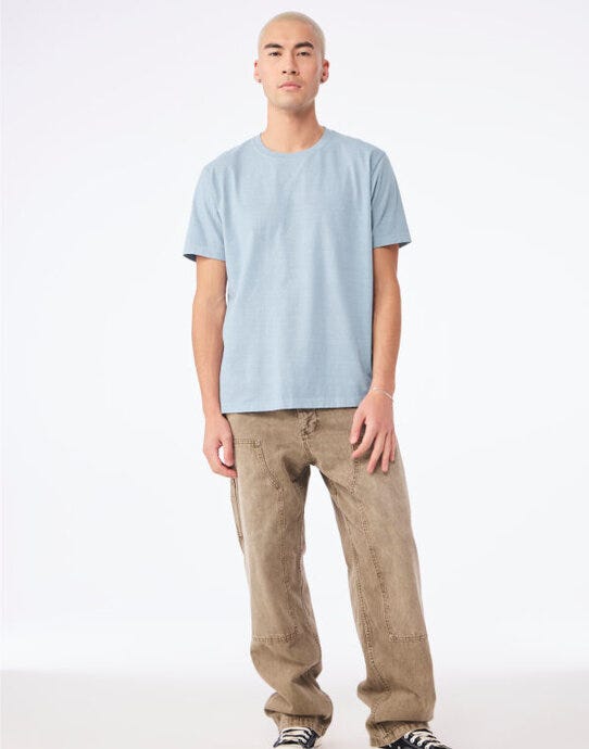 Bella + Canvas CA4810GD Unisex Heavy Dry Dye Tee - Light Washed Denim