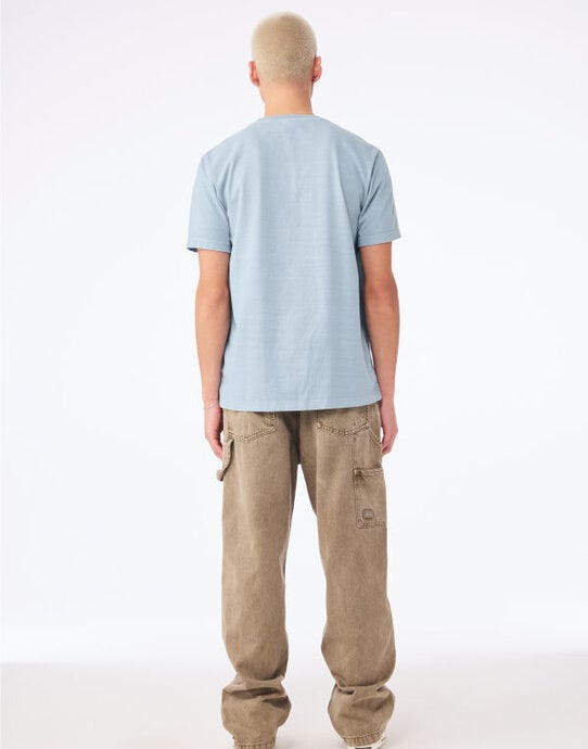 Bella + Canvas CA4810GD Unisex Heavy Dry Dye Tee - Light Washed Denim