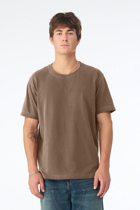 Bella + Canvas CA4810GD Unisex Heavy Dry Dye Tee - Washed Cocoa