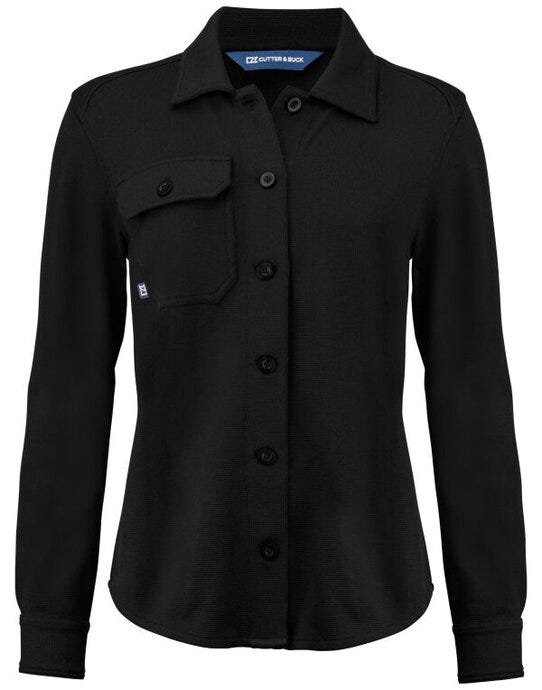 Cutter & Buck CB352415 C&amp;B Ladies Advantage Leisure Shirt - Black