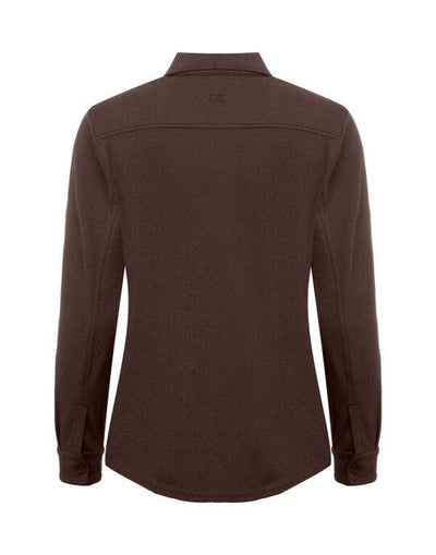 Cutter & Buck CB352415 C&amp;B Ladies Advantage Leisure Shirt - Dark Mocca