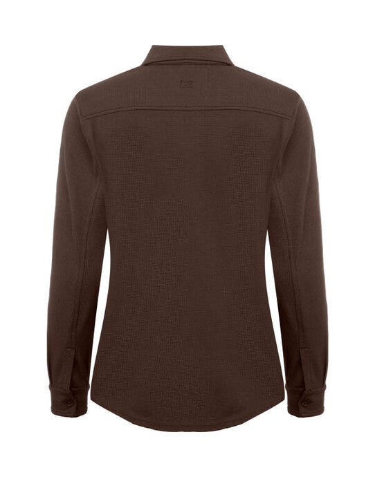 Cutter & Buck CB352415 C&amp;B Ladies Advantage Leisure Shirt - Dark Mocca