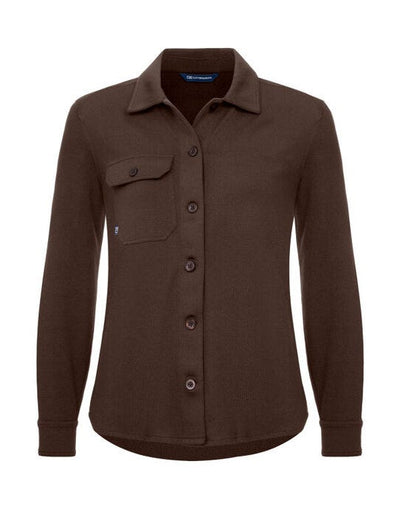 Cutter & Buck CB352415 C&amp;B Ladies Advantage Leisure Shirt - Dark Mocca