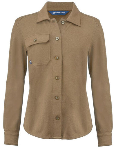 Cutter & Buck CB352415 C&amp;B Ladies Advantage Leisure Shirt - Khaki