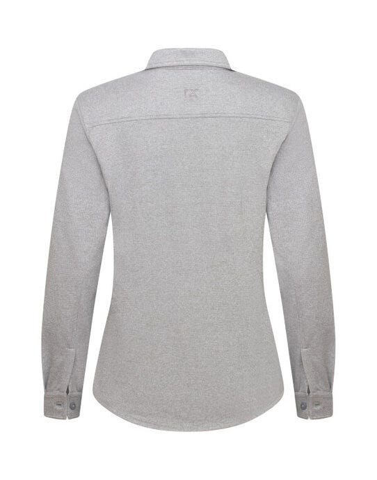 Cutter & Buck CB352415 C&amp;B Ladies Advantage Leisure Shirt - Grey Melange