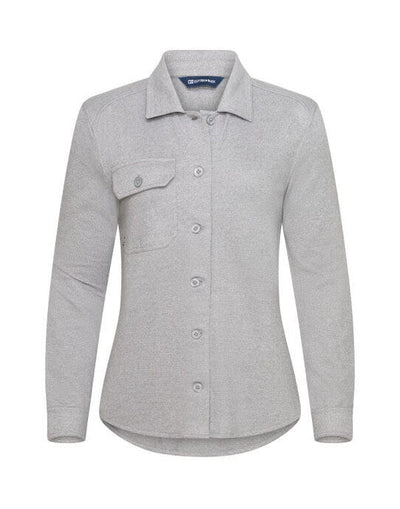 Cutter & Buck CB352415 C&amp;B Ladies Advantage Leisure Shirt - Grey Melange