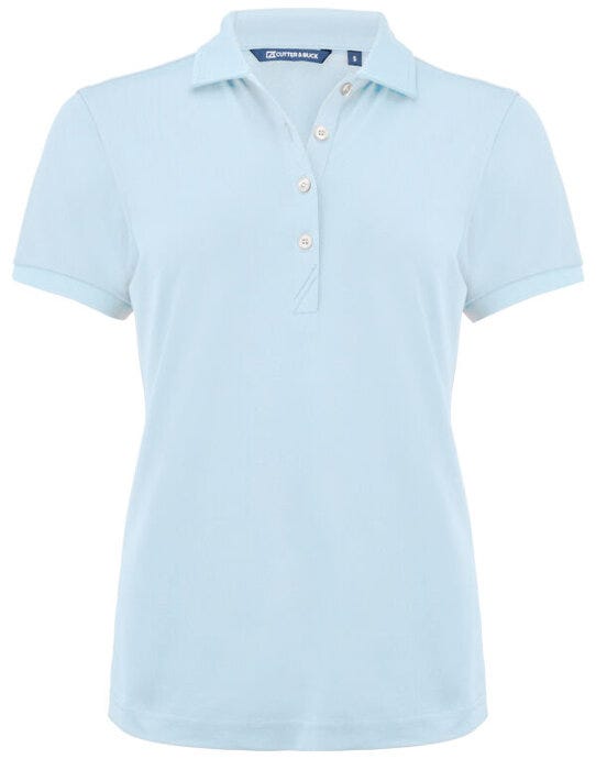 Cutter & Buck CB354435 C&amp;B Ladies Virtue Polo Solid - Heaven Blue