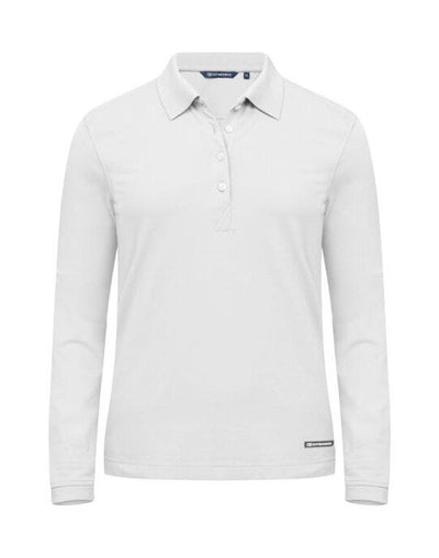 Cutter & Buck CB354439 C&amp;B Ladies Advantage Long Sleeve Polo - White