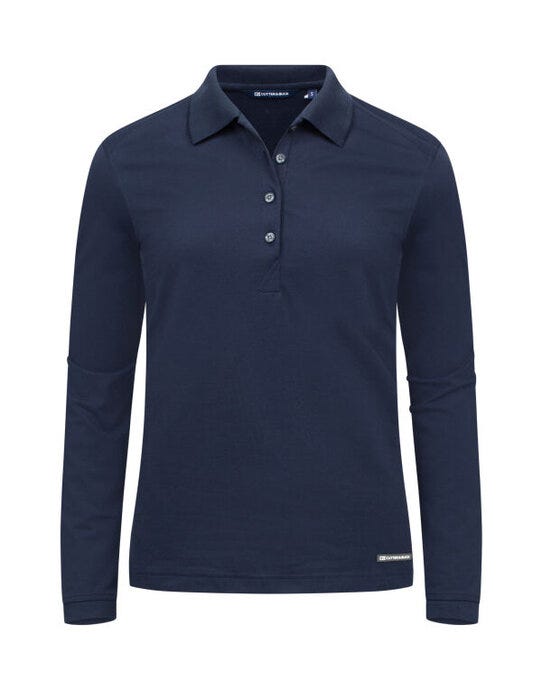 Cutter & Buck CB354439 C&amp;B Ladies Advantage Long Sleeve Polo - Dark Navy
