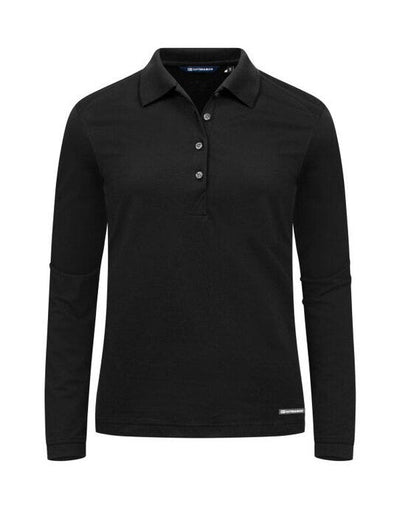 Cutter & Buck CB354439 C&amp;B Ladies Advantage Long Sleeve Polo - Black