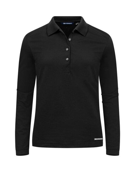 Cutter & Buck CB354439 C&amp;B Ladies Advantage Long Sleeve Polo - Black