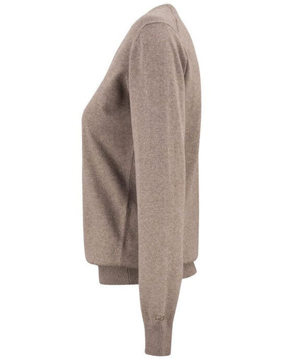 Cutter & Buck CB355417 C&amp;B Ladies Oakville Crewneck Sweat - Nougat Melange