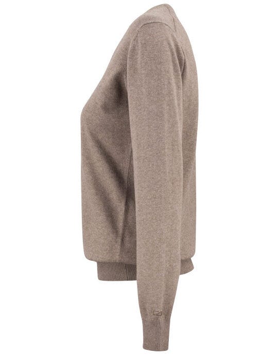 Cutter & Buck CB355417 C&amp;B Ladies Oakville Crewneck Sweat - Nougat Melange