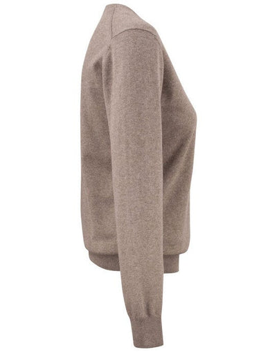 Cutter & Buck CB355417 C&amp;B Ladies Oakville Crewneck Sweat - Nougat Melange