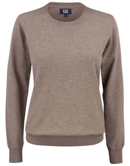 Cutter & Buck CB355417 C&amp;B Ladies Oakville Crewneck Sweat - Nougat Melange