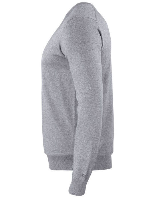 Cutter & Buck CB355418 C&amp;B Oakville V-Neck Sweater - Grey Melange