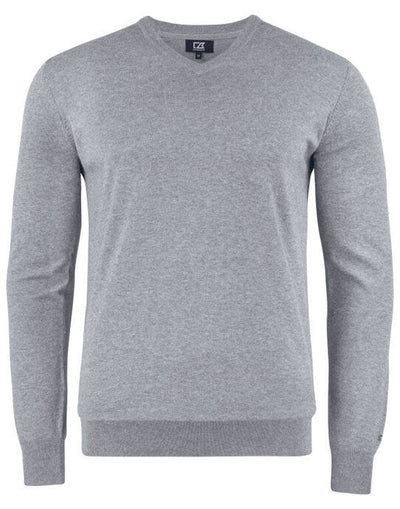Cutter & Buck CB355418 C&amp;B Oakville V-Neck Sweater - Grey Melange