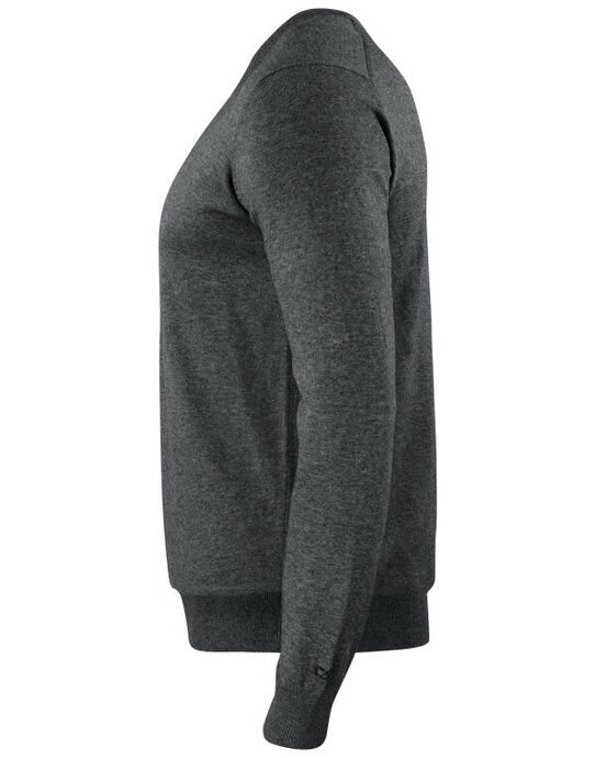Cutter & Buck CB355418 C&amp;B Oakville V-Neck Sweater - Anthracite Melange