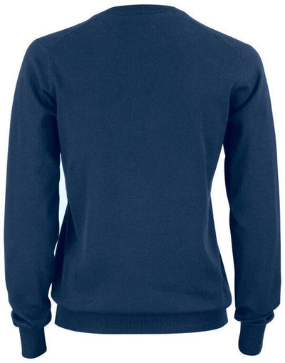 Cutter & Buck CB355419 C&amp;B Ladies Oakville V-Neck Sweater - Dark Navy