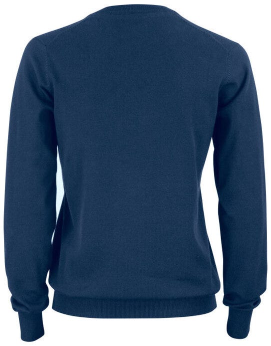 Cutter & Buck CB355419 C&amp;B Ladies Oakville V-Neck Sweater - Dark Navy