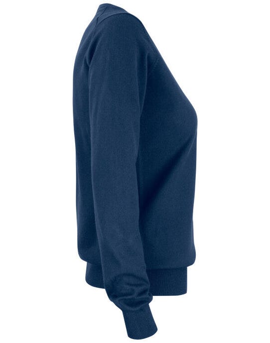 Cutter & Buck CB355419 C&amp;B Ladies Oakville V-Neck Sweater - Dark Navy