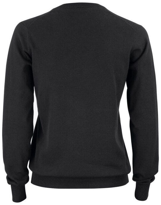 Cutter & Buck CB355419 C&amp;B Ladies Oakville V-Neck Sweater - Black