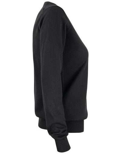 Cutter & Buck CB355419 C&amp;B Ladies Oakville V-Neck Sweater - Black