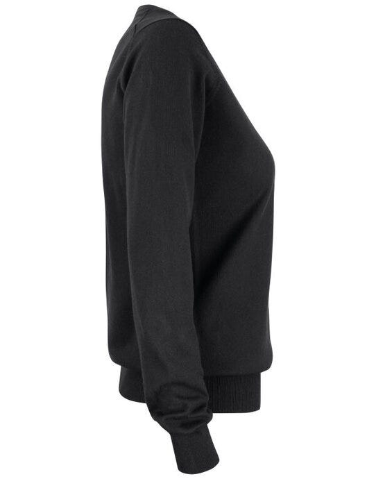 Cutter & Buck CB355419 C&amp;B Ladies Oakville V-Neck Sweater - Black