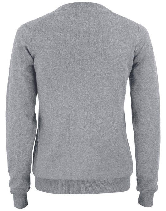 Cutter & Buck CB355419 C&amp;B Ladies Oakville V-Neck Sweater - Grey Melange