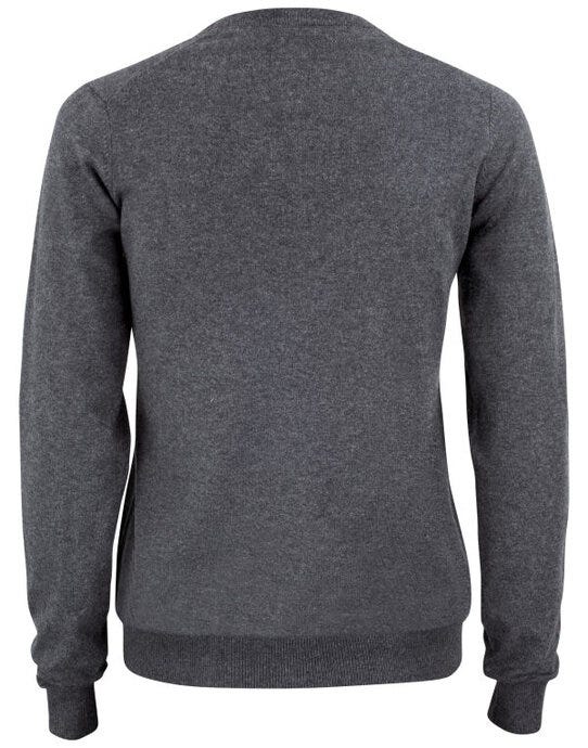 Cutter & Buck CB355419 C&amp;B Ladies Oakville V-Neck Sweater - Anthracite Melange