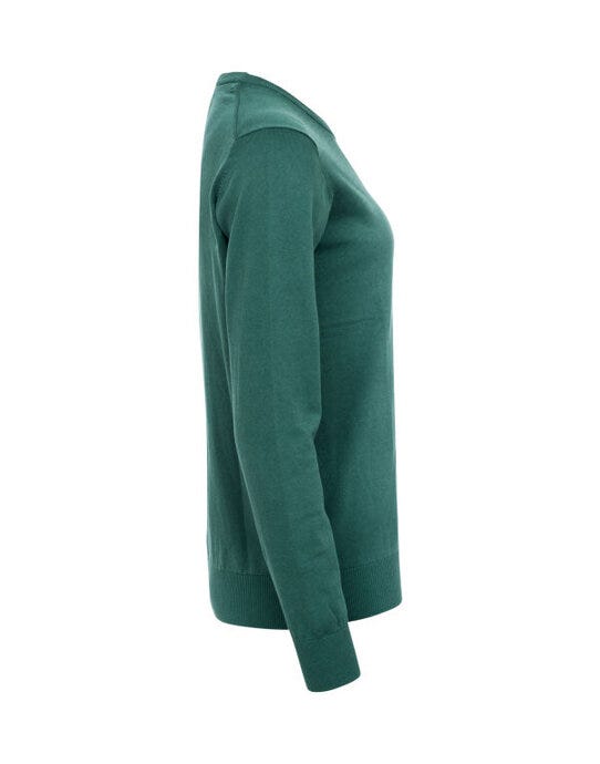 Cutter & Buck CB355419 C&amp;B Ladies Oakville V-Neck Sweater - Pine Green