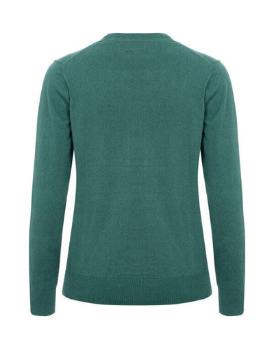 Cutter & Buck CB355419 C&amp;B Ladies Oakville V-Neck Sweater - Pine Green